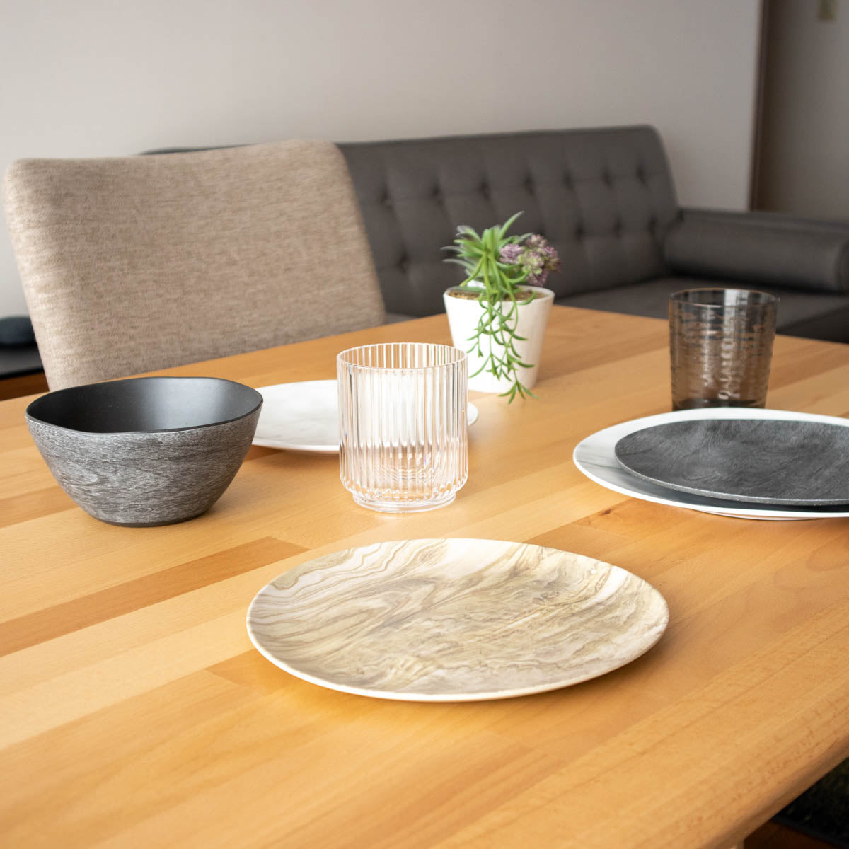 大理石 大皿 大理石風 ディナープレート 27cm 【メラミン樹脂】 – アボード