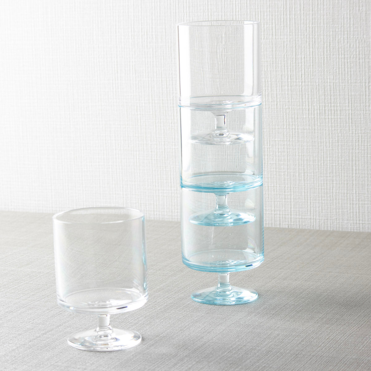 スタッキング ワインゴブレットグラス 270ml クリア 【MS樹脂